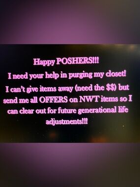 Pink Text Graphic on Black Background